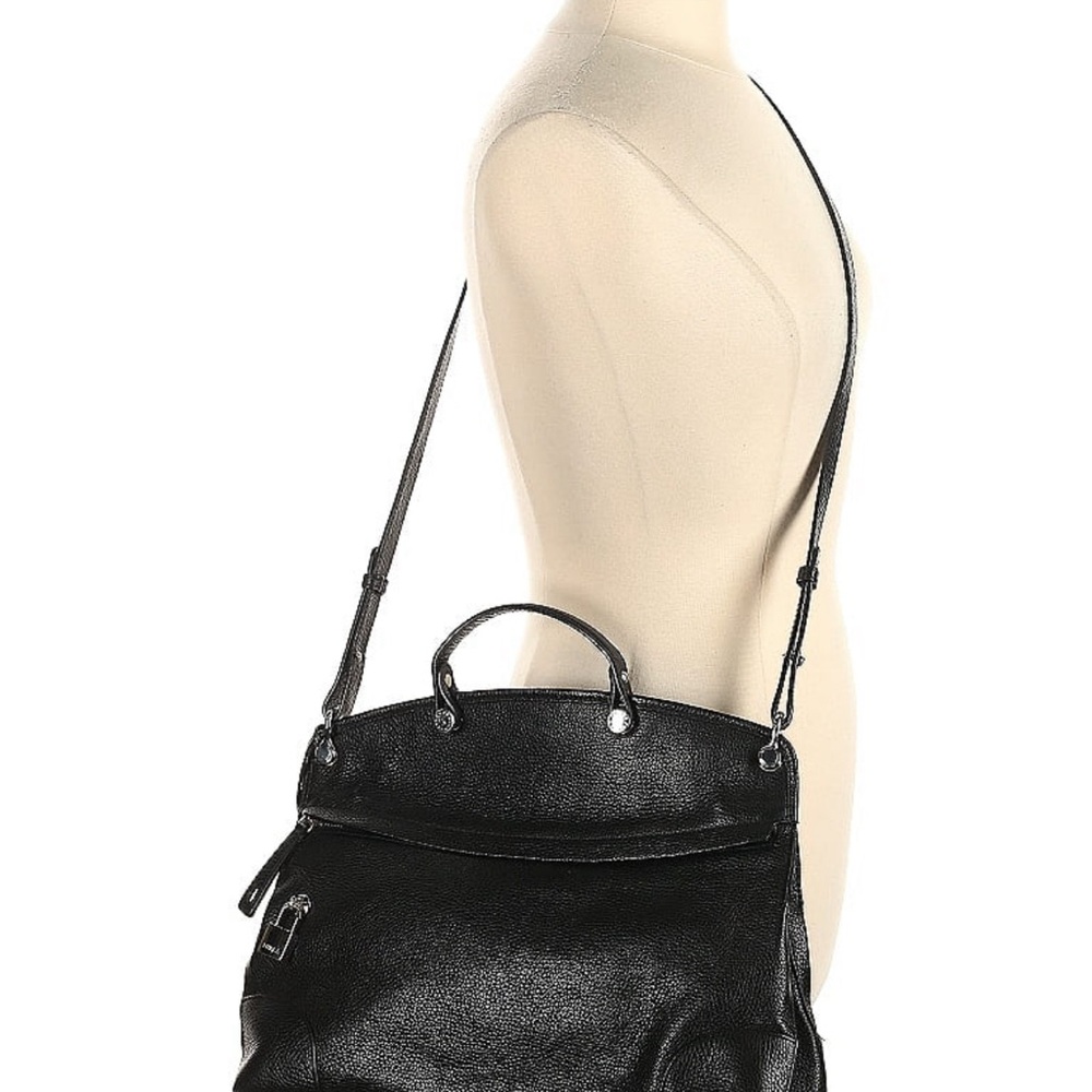 Furla Black Pebbled Leather Bag - Piper Style - Picture 2 of 7